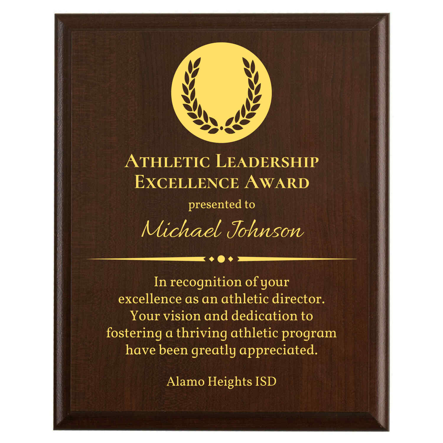 Alamo Heights ISD award example 6