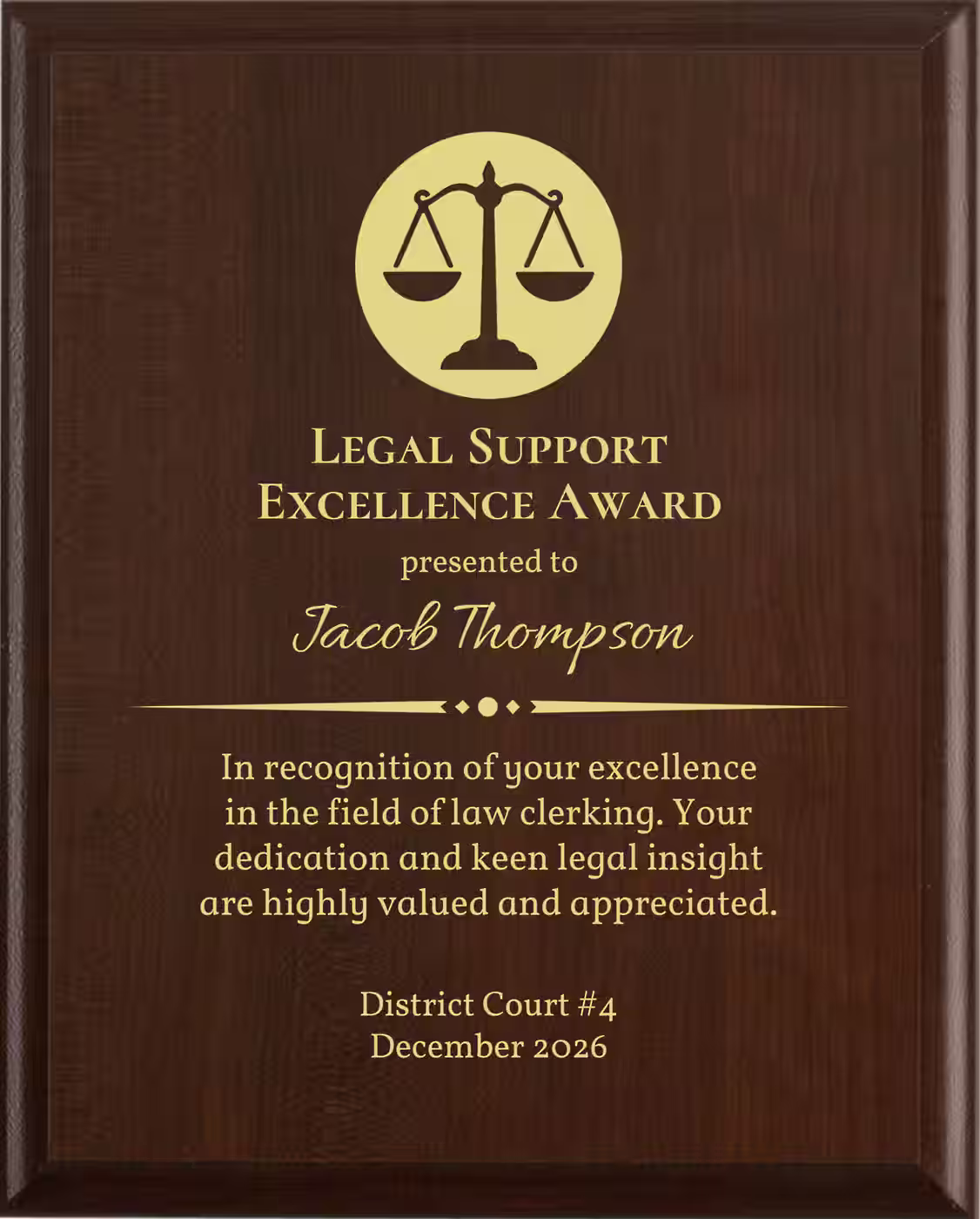 Best Law Clerk Award