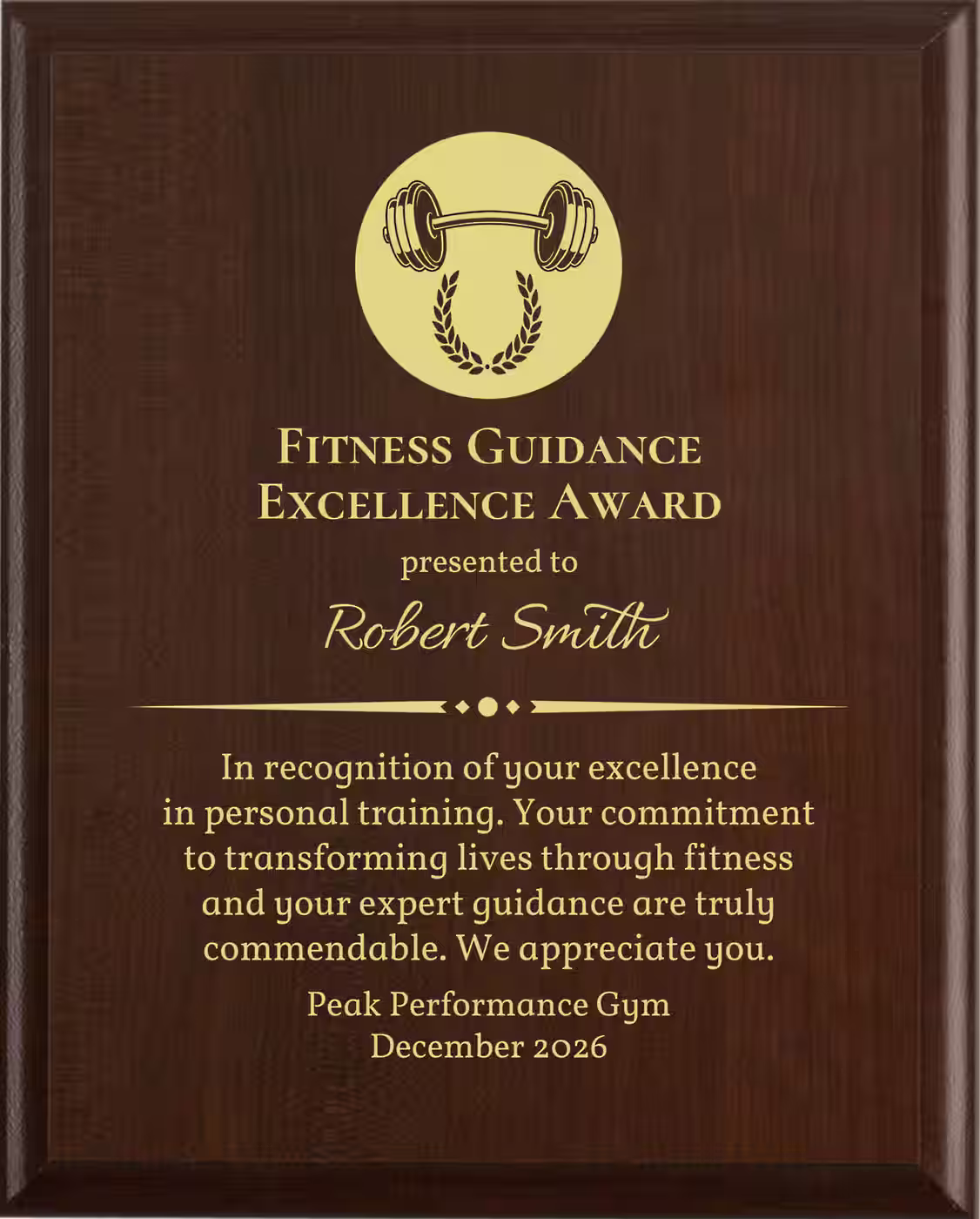 Best Personal Trainer Award