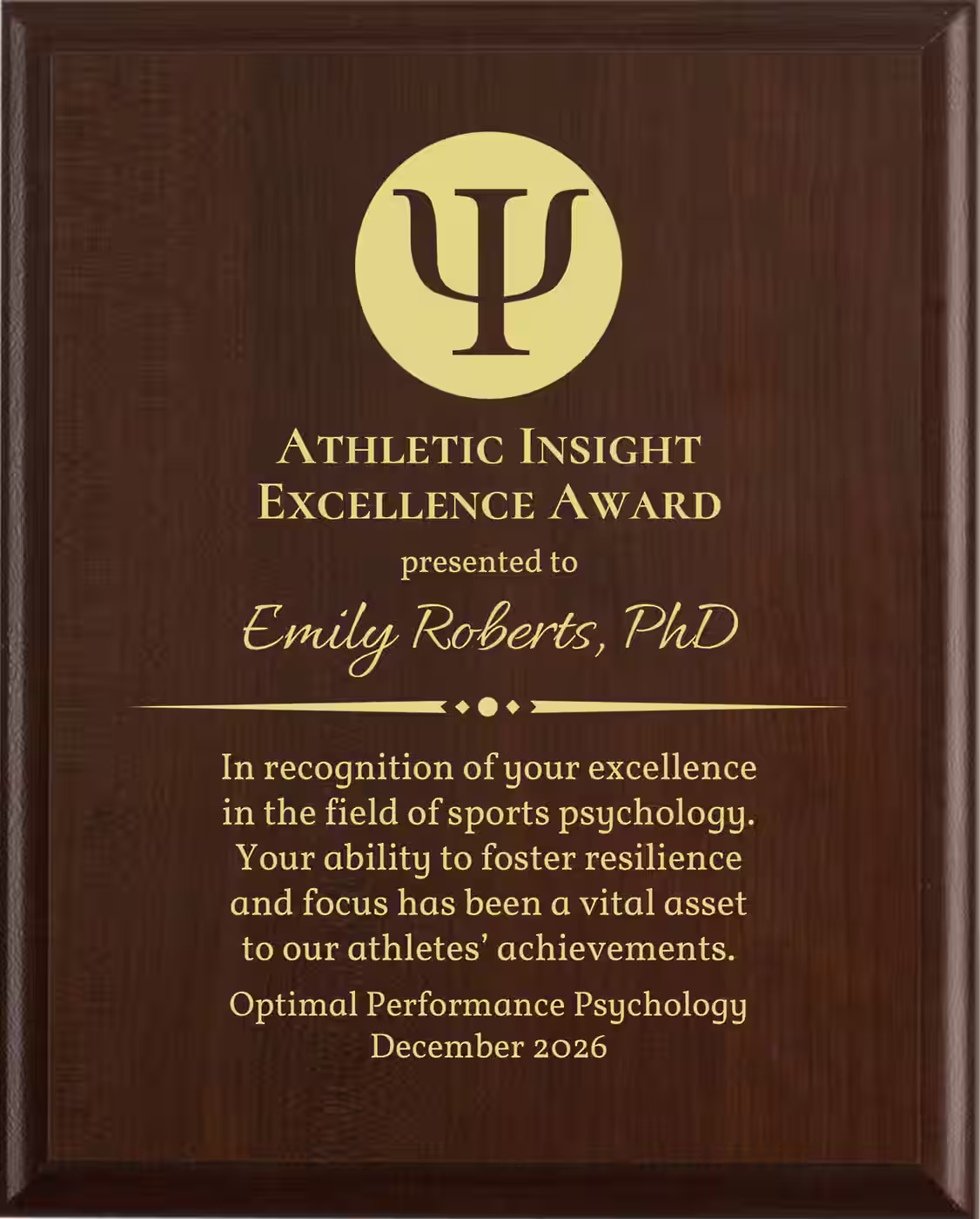 Best Sports Psychologist Award