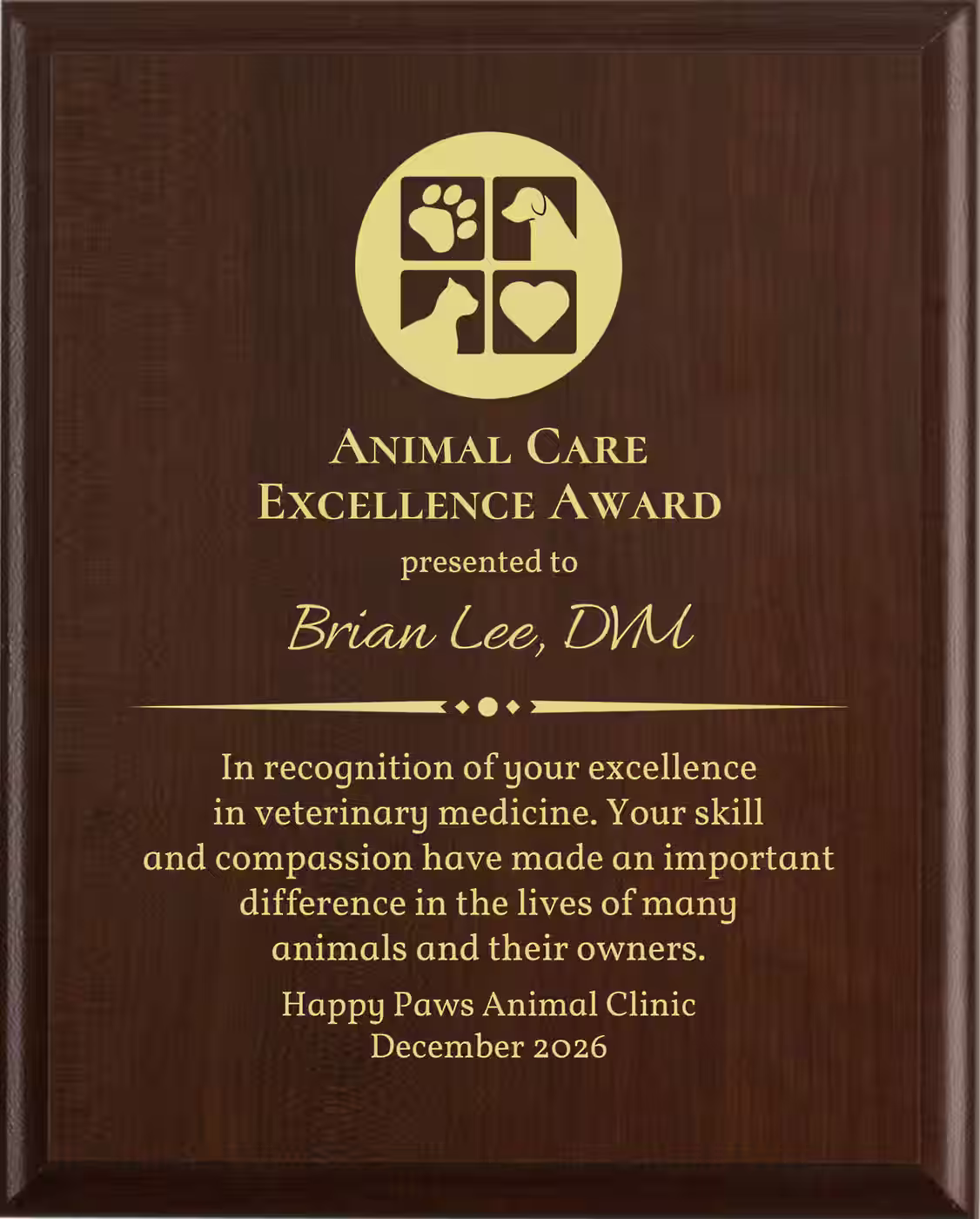 Best Veterinarian Award