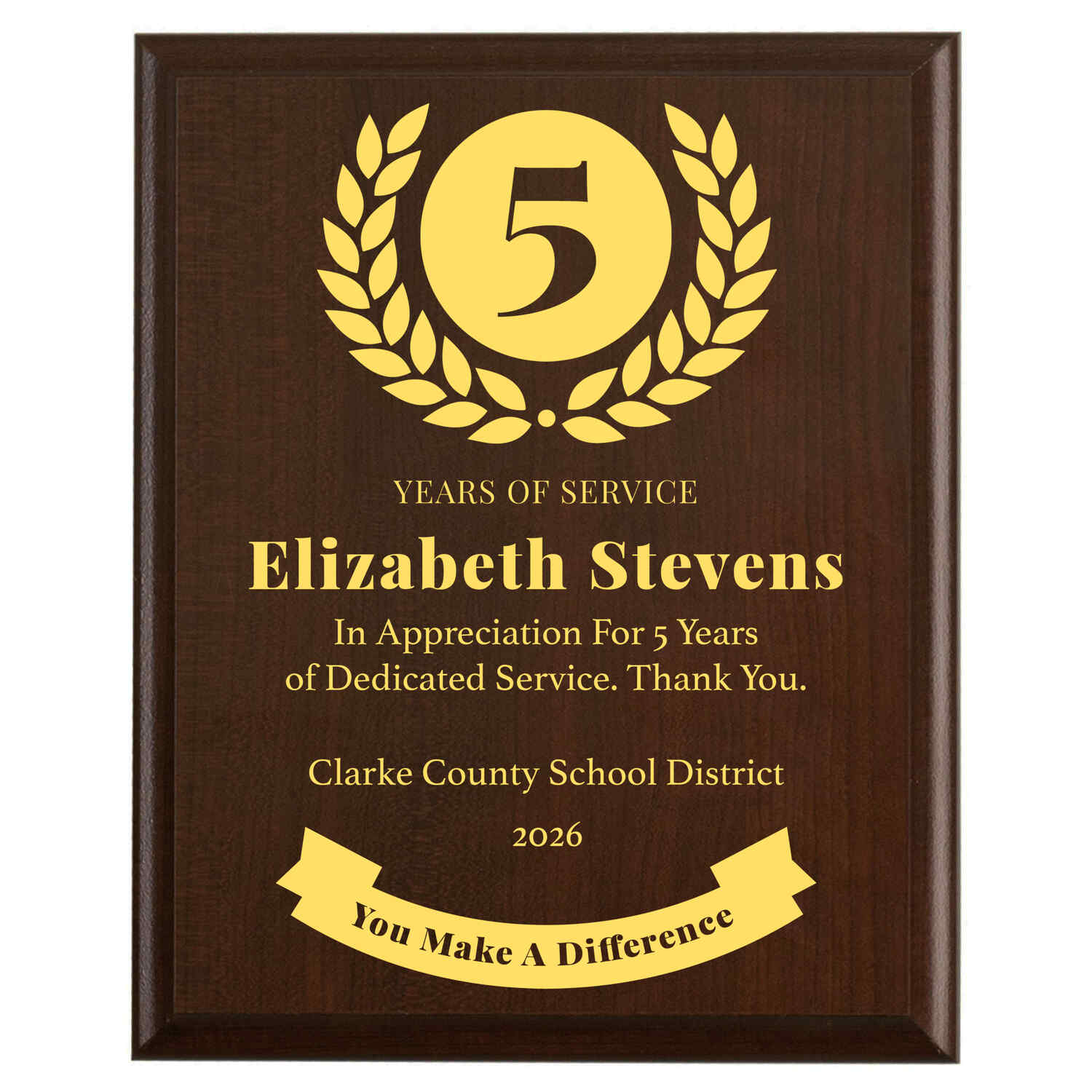 Clarke County School District award example 1