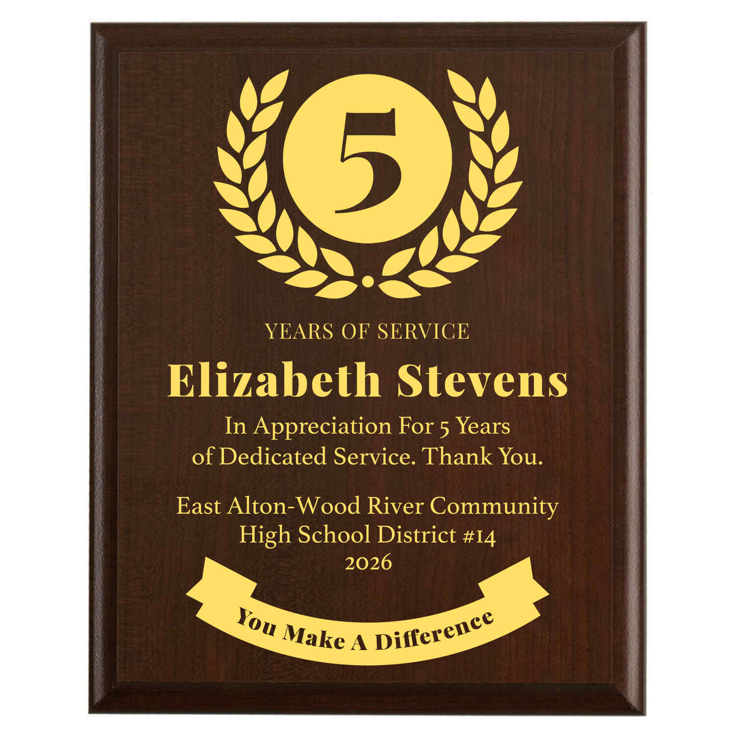 East Alton-Wood River Community High School District #14 award example 1