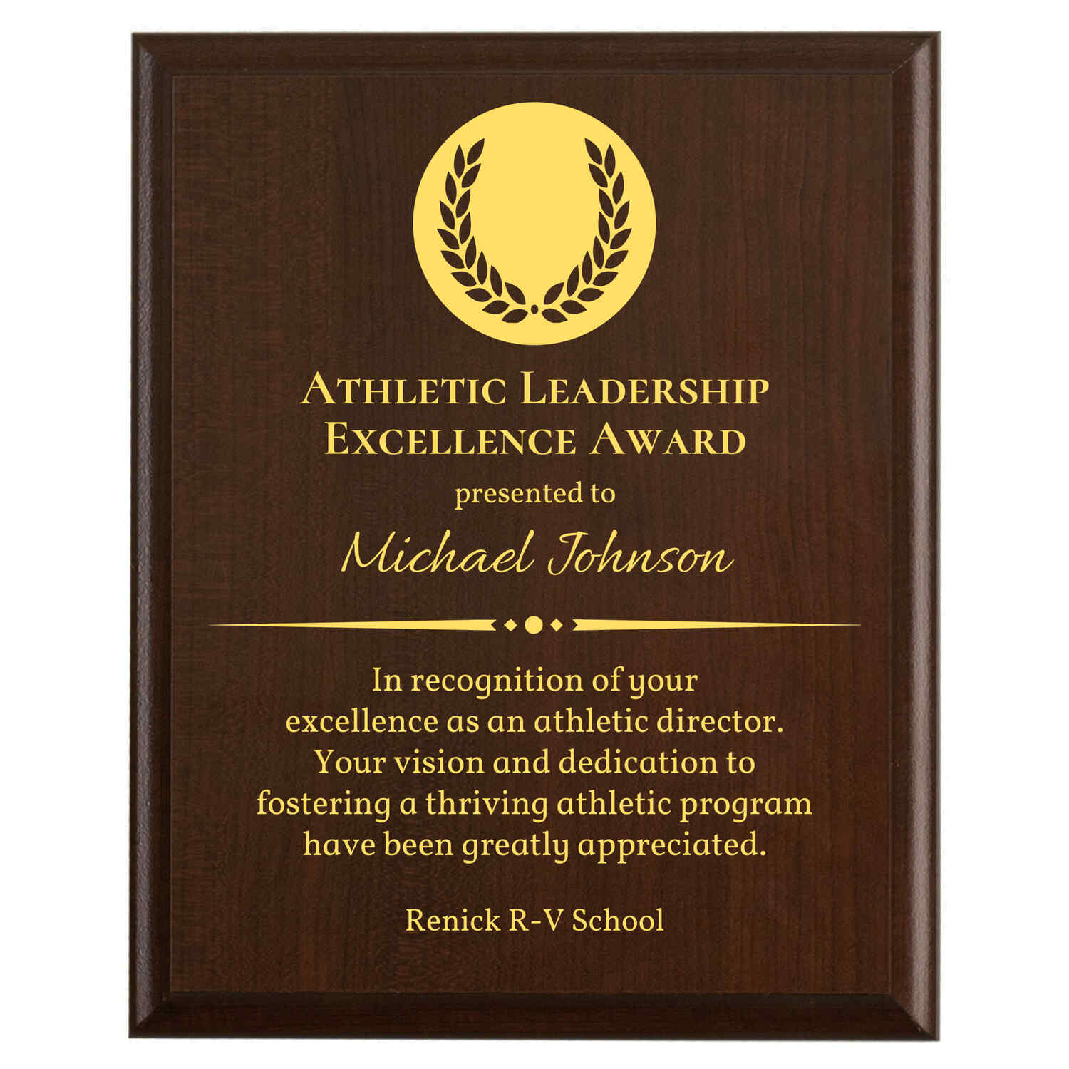 Renick R-V School award example 6