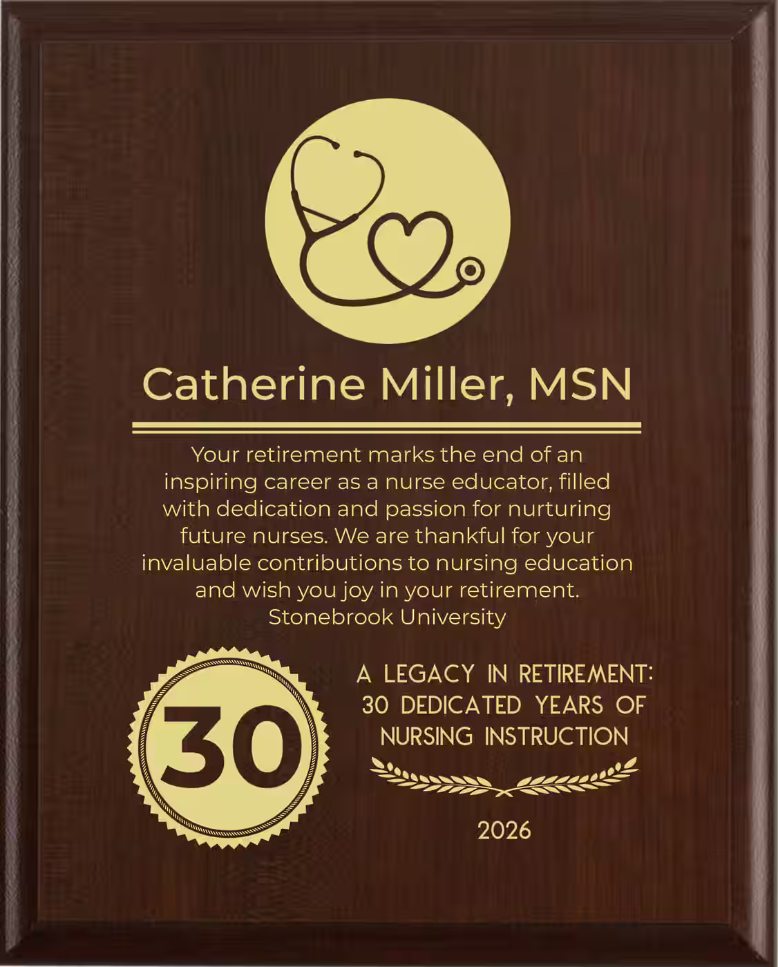 Nurse Educator Retirement Award