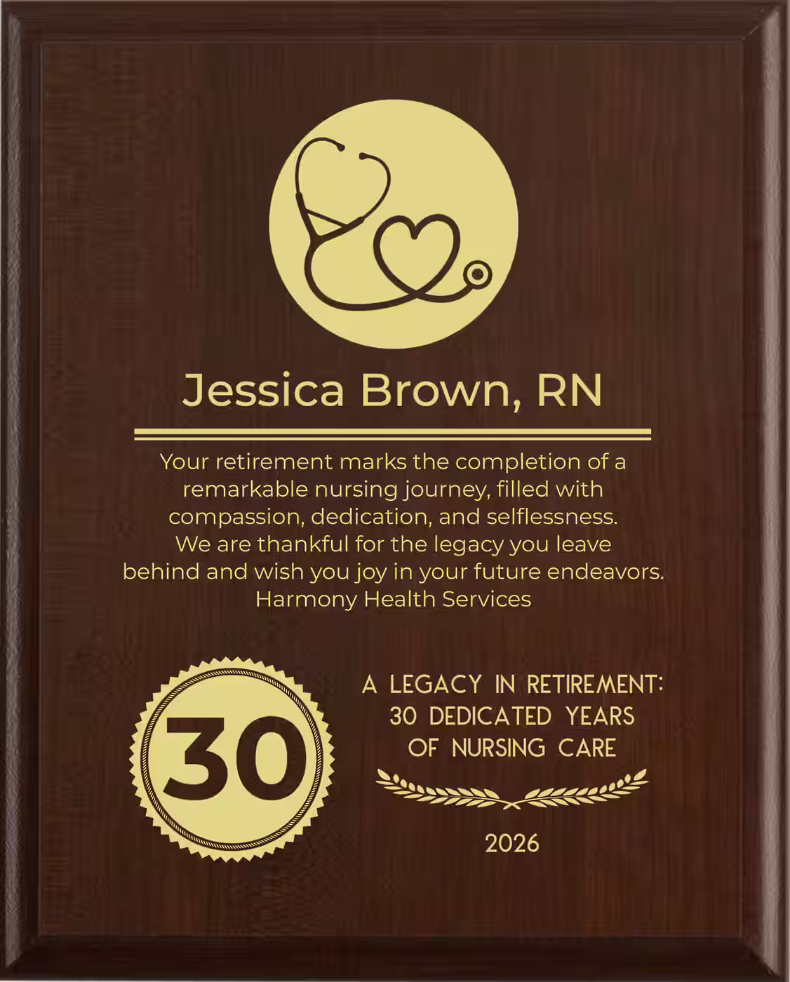 Nurse Retirement Award