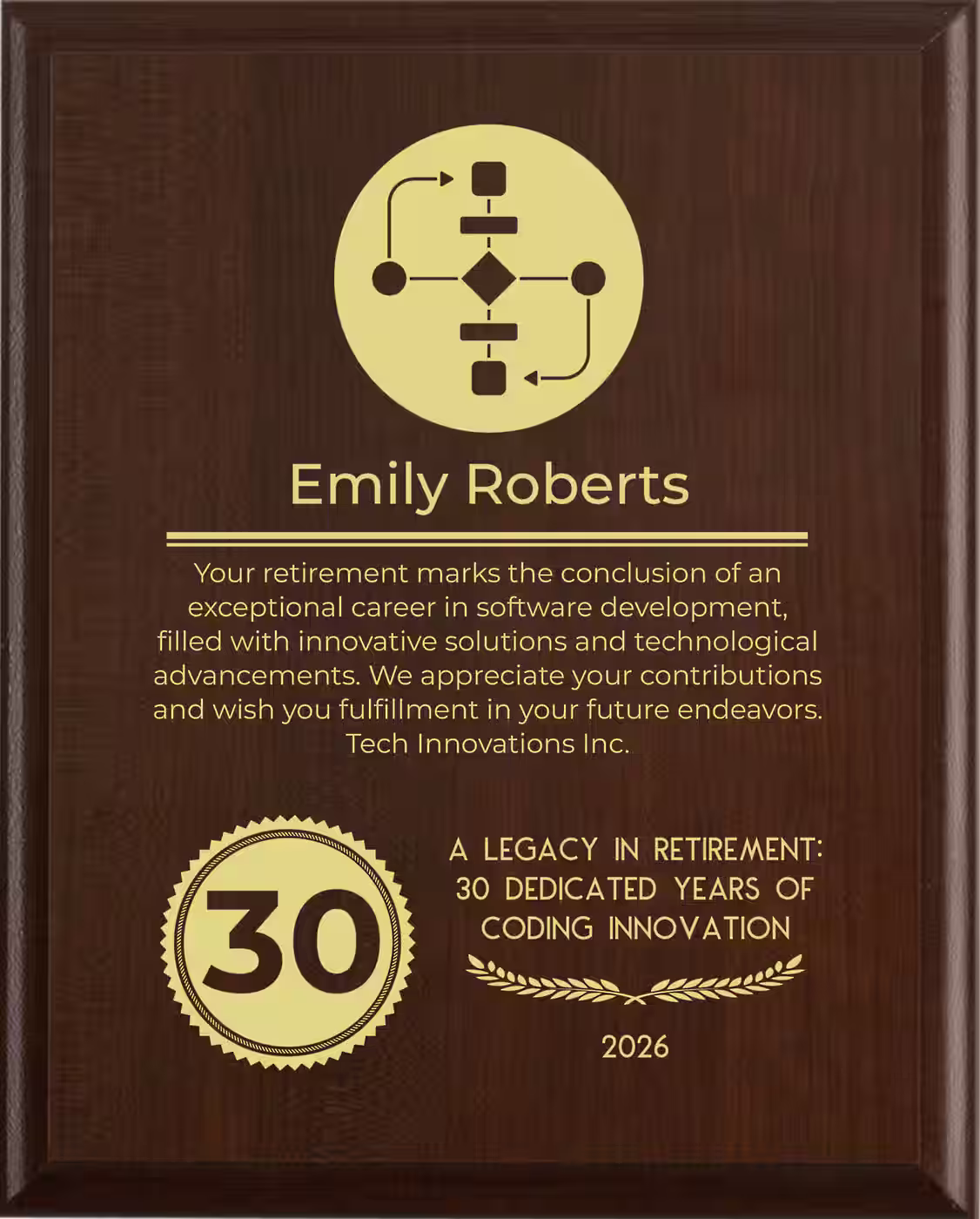 Software Developer Retirement Award