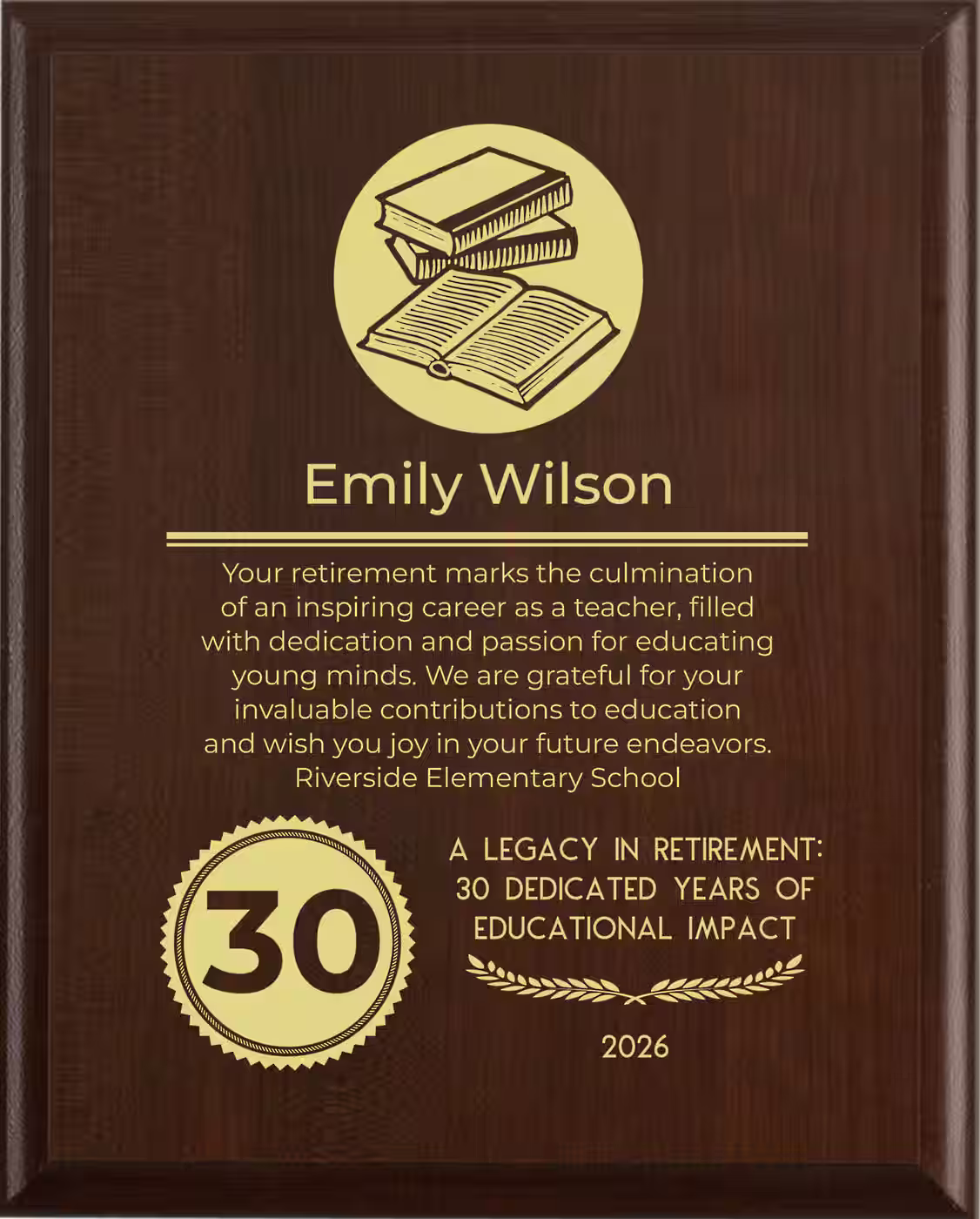 Teacher Retirement Award