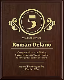 Art Deco - Years of Service Award