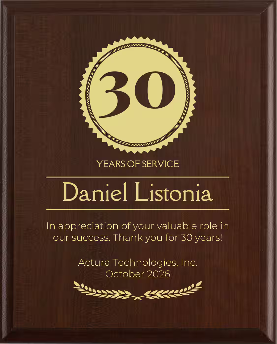 Heartland - Years of Service Award