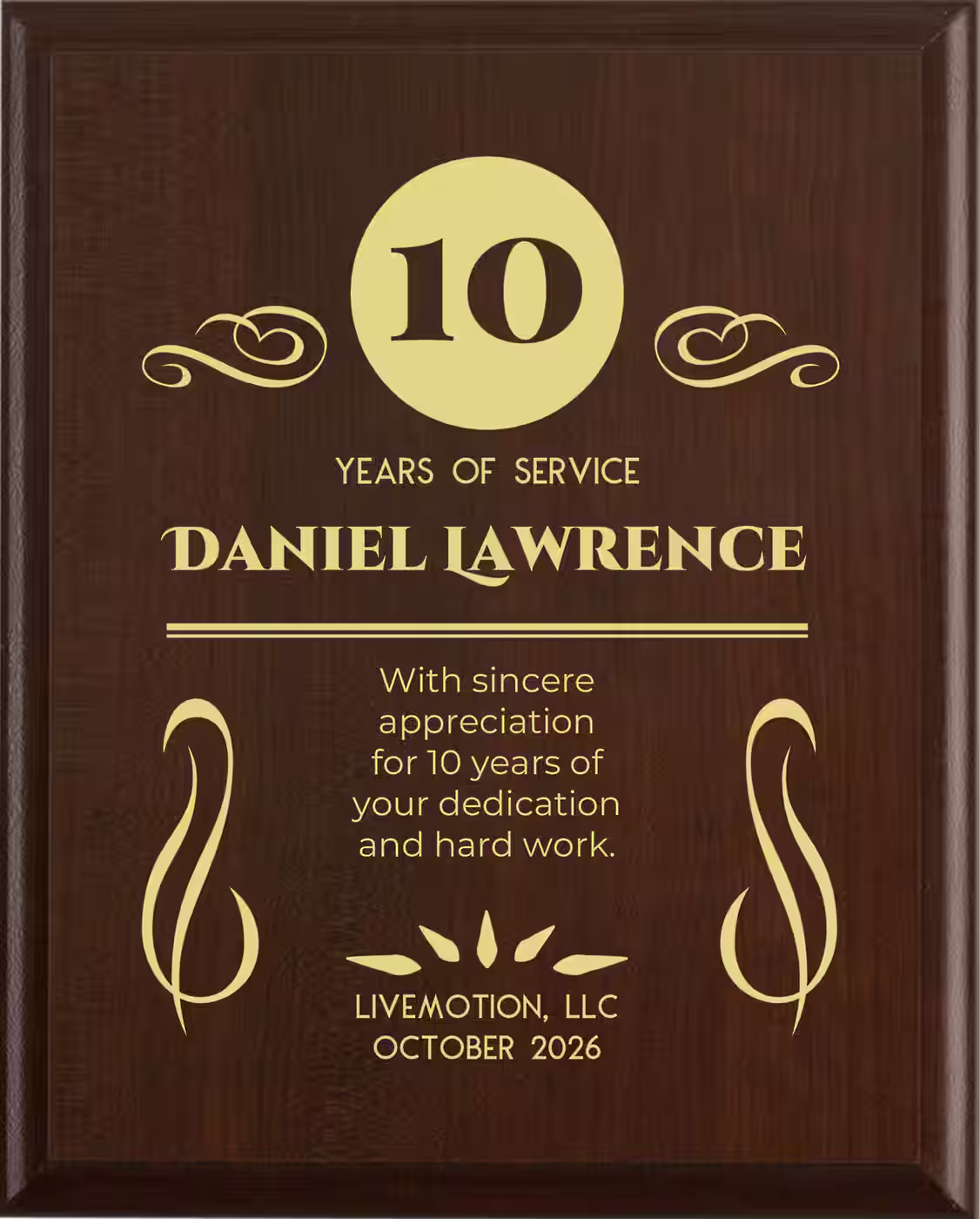 Kino - Years of Service Award