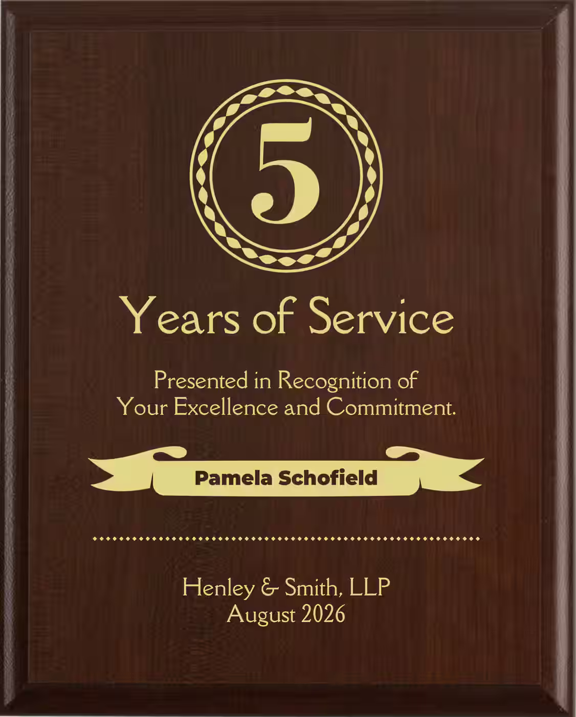 Moderno - Years of Service Award