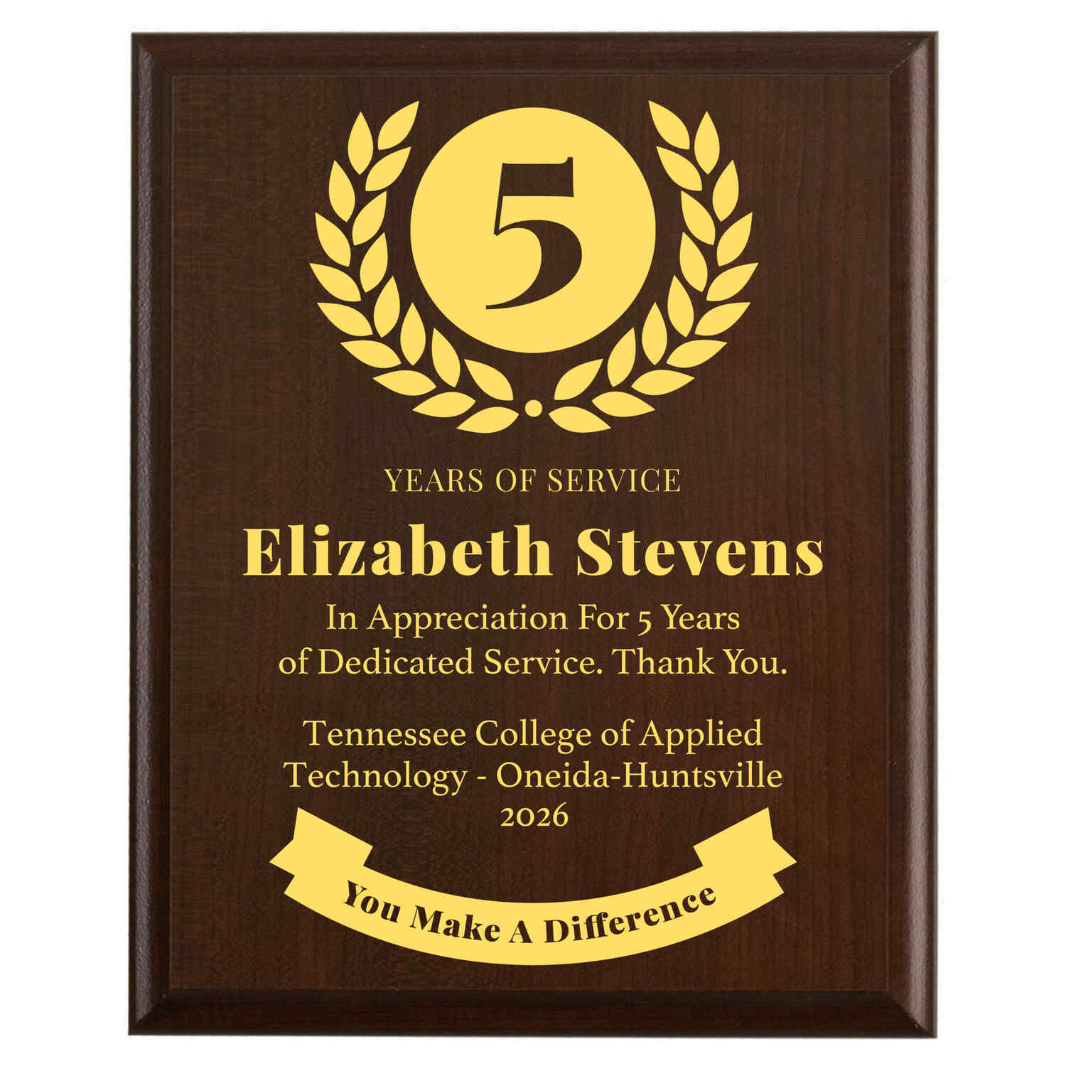 Tennessee College of Applied Technology - Oneida-Huntsville award example 1