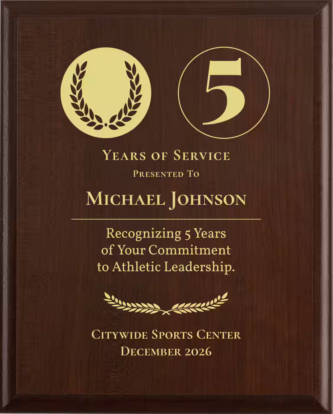 Athletic Director Years of Service Award