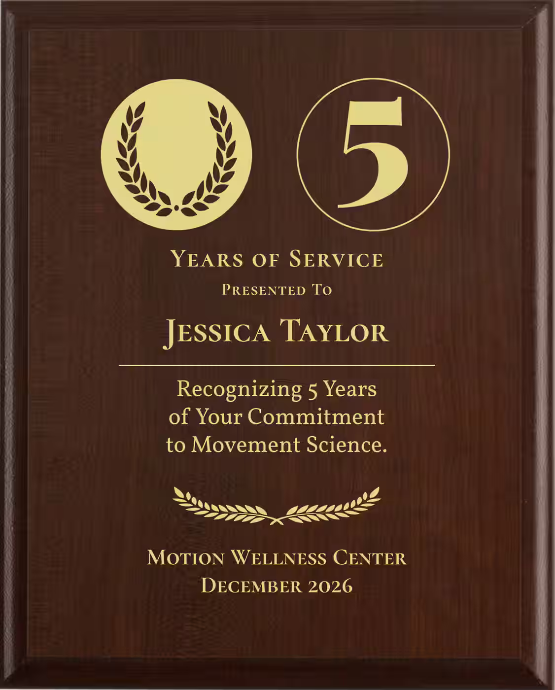 Kinesiologist Years of Service Award