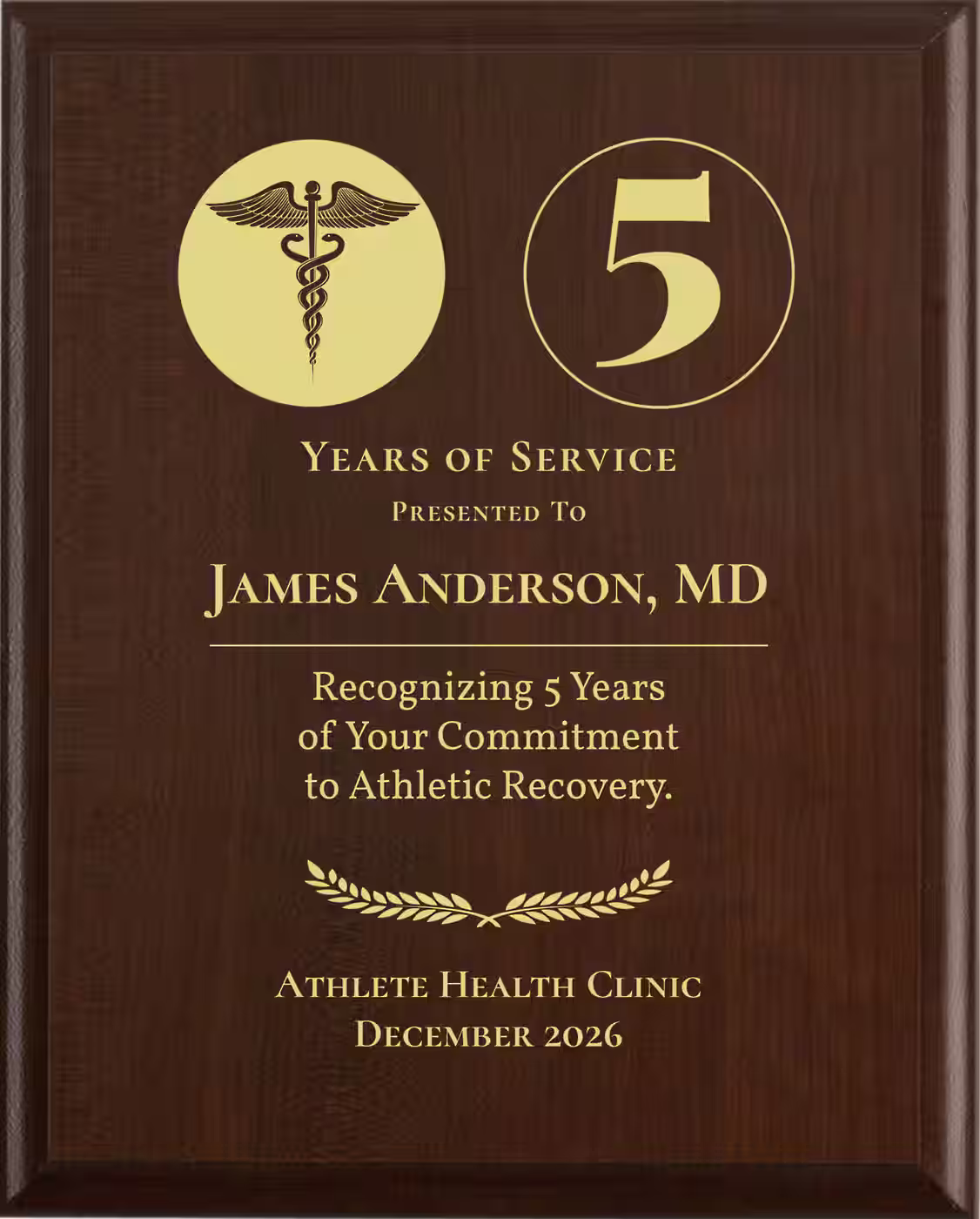 Sports Medicine Years of Service Award